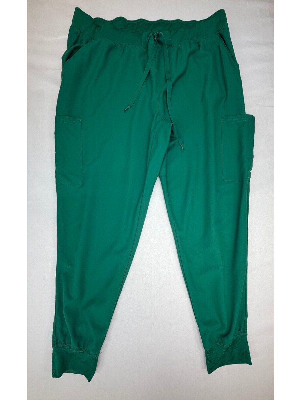 Med Couture Women's Jogger Scrub Pants Drawstring Waistband Pockets 2XL Green